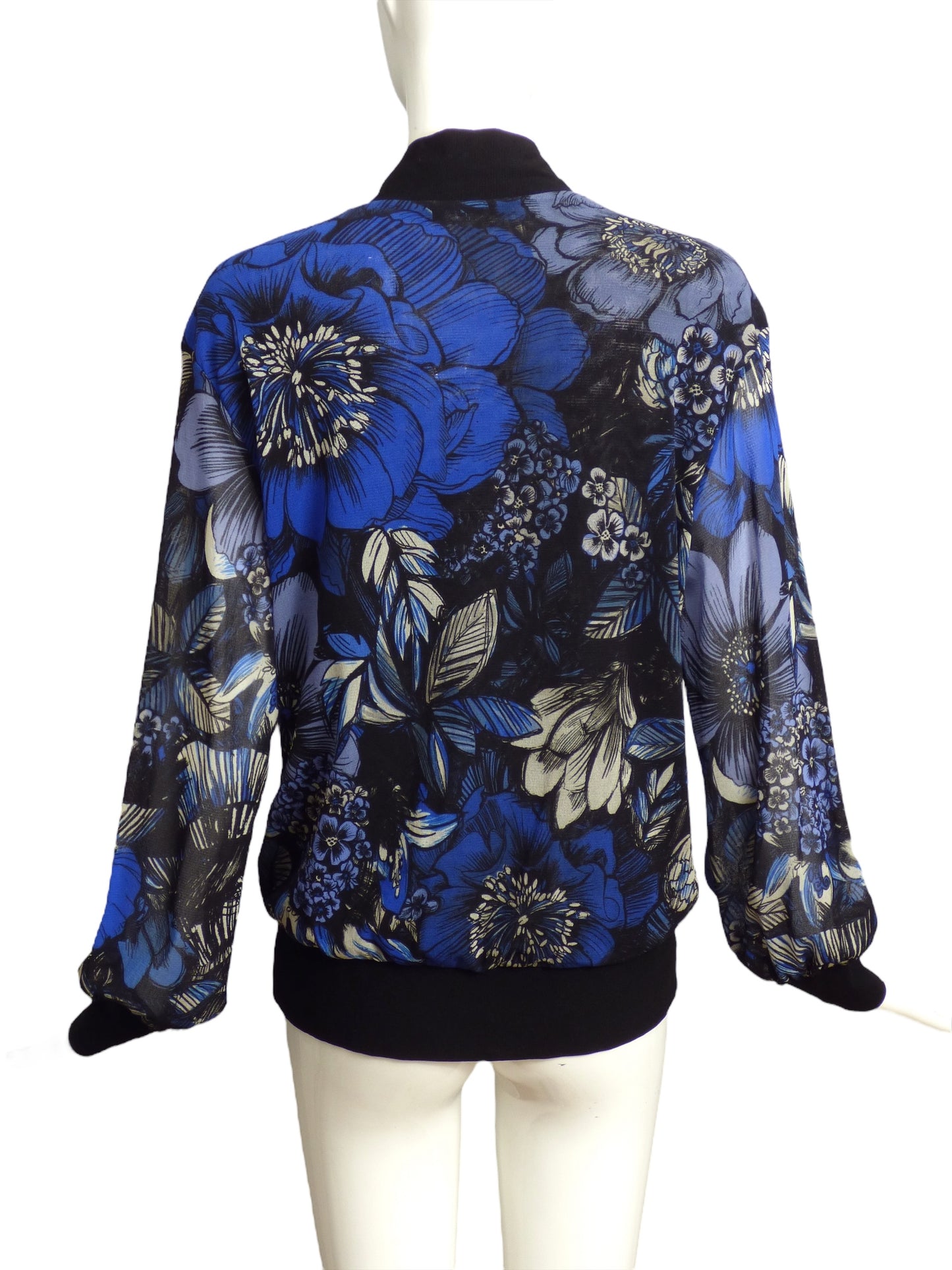 FUZZI- Floral Print Mesh Jacket, Size 10