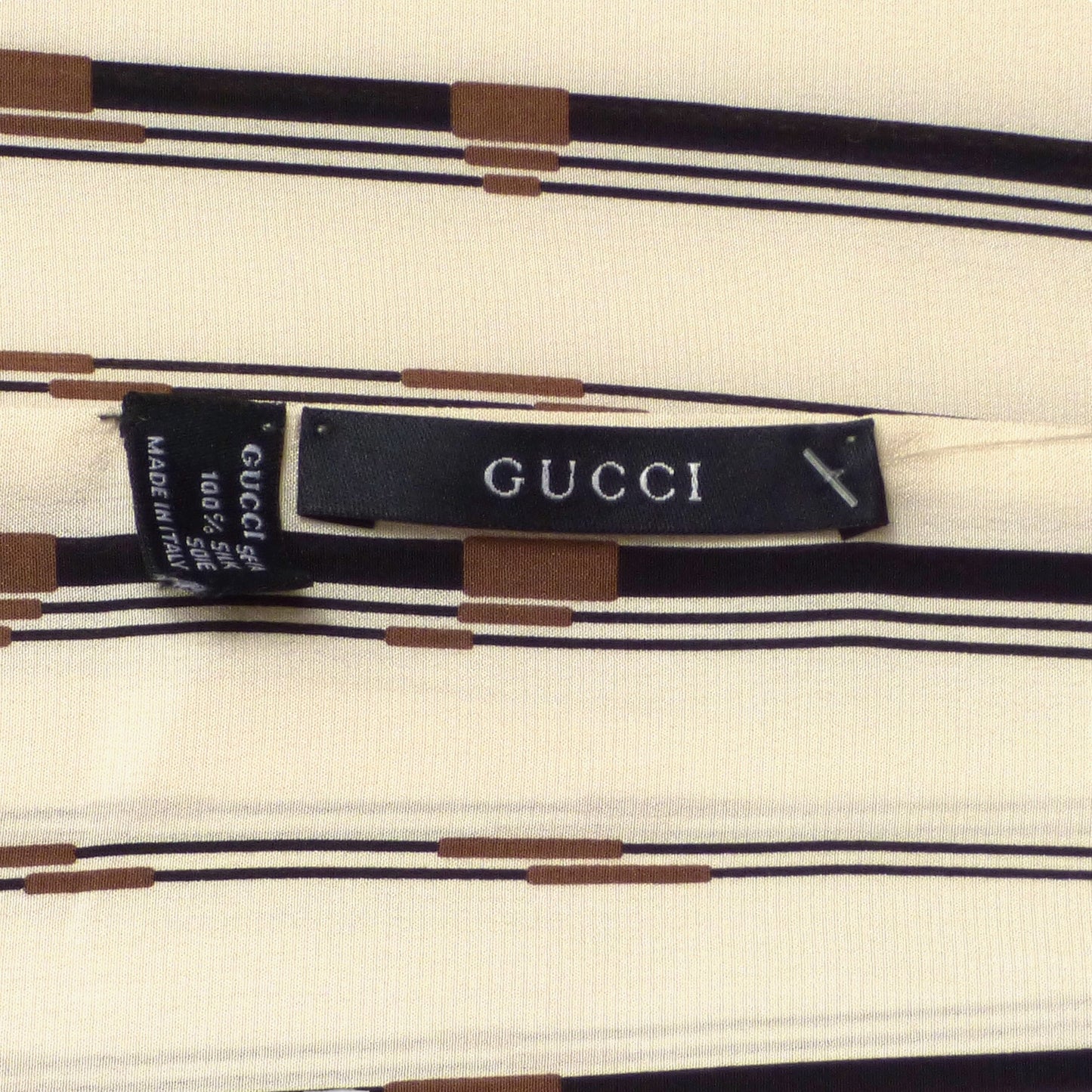 GUCCI- Silk Stripe Muffler