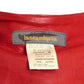 ISSEY MIYAKE- 1980s Red Studded Leather Coat, Size 8