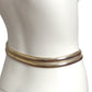 JUDITH LEIBER- 1980s Gold Metal Stretch Belt