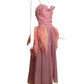 1950s Pink Organza & Feather Gown, Size 8