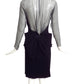 OSCAR DE LA RENTA- 1980s Black Velvet & Chiffon Dress, Size 4