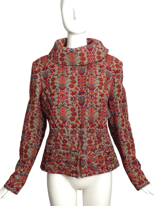 GIVENCHY- 2003 Multi Color Tapestry Jacket, Size 10