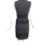 ROBERTO CAVALLI- Black Lace & Gray Flannel Dress, Size 6