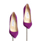 JIMMY CHOO- Raspberry Suede Heels, Size 35.5