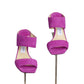 JIMMY CHOO- Raspberry Suede Sandals, Size 35.5