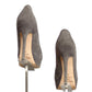 JIMMY CHOO- Gray Suede Platform Pumps, Size 36