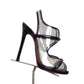 CHRISTIAN LOUBOUTIN-  Black Patent & Clear Plastic Heels, Size 36