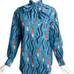 VALENTINO x ZANDRA RHODES- Lipstick Print Cotton Blouse, Size 2