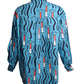 VALENTINO x ZANDRA RHODES- Lipstick Print Cotton Blouse, Size 2