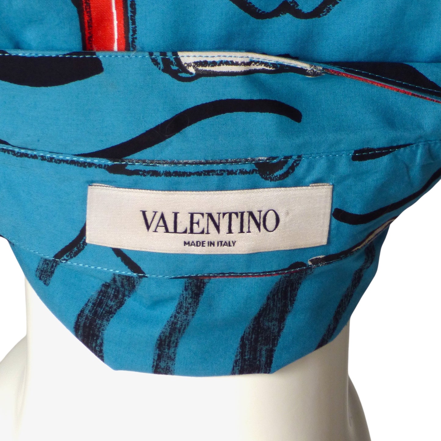 VALENTINO x ZANDRA RHODES- Lipstick Print Cotton Blouse, Size 2