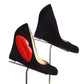 CHRISTIAN LOUBOUTIN- 2012 Kiss Me Lip Patent Leather Wedge, Size 37.5