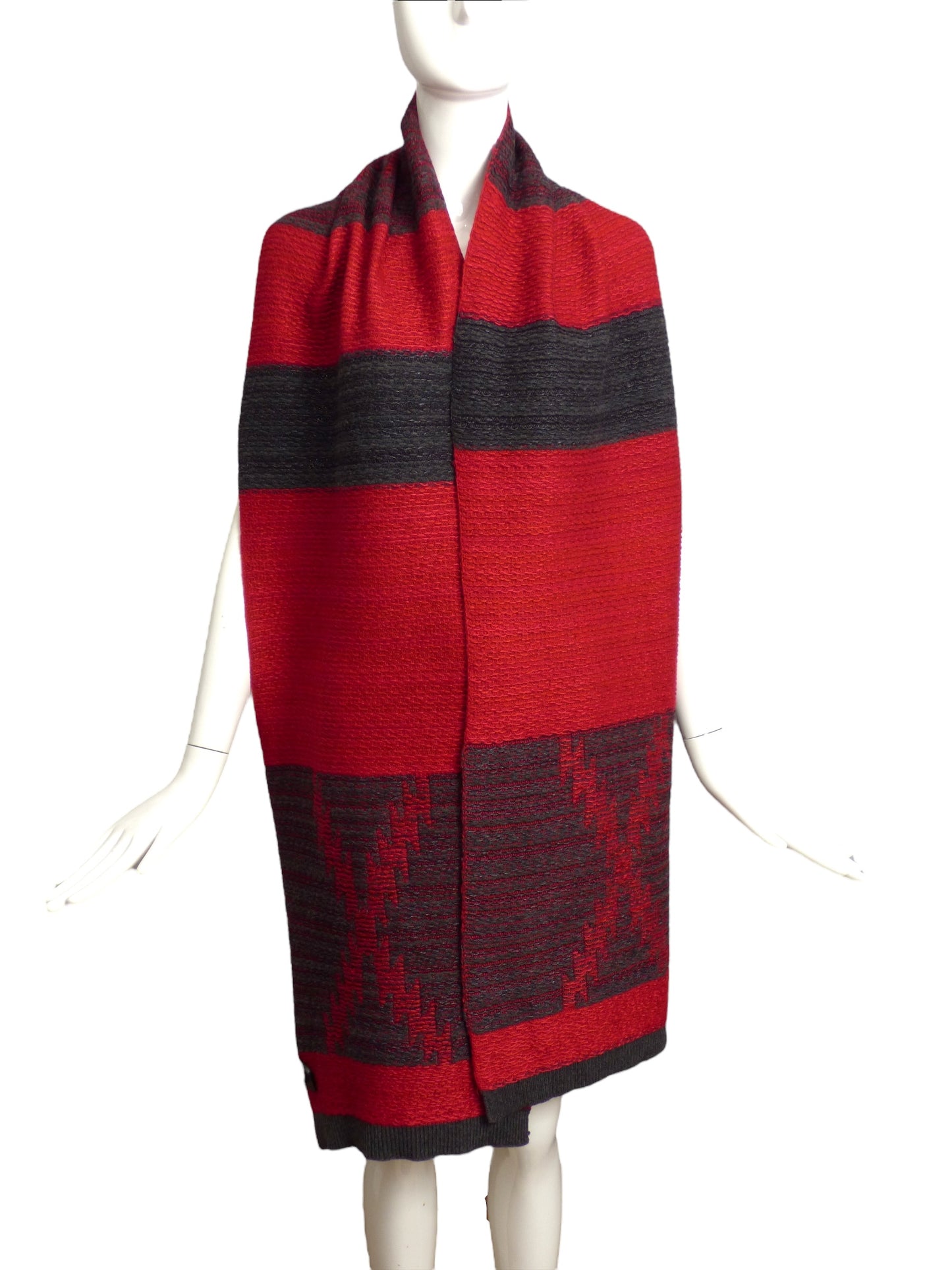 RALPH LAUREN, Wool & Linen Striped Scarf