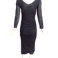 FUZZI- Black Mesh Bodycon Dress, Size 8