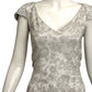 ZAC POSEN- Silver Brocade Evening Gown, Size 10