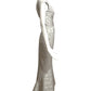 ZAC POSEN- Silver Brocade Evening Gown, Size 10