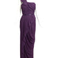 J MENDEL- Purple Beaded Chiffon Gown, Size-14