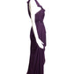 J MENDEL- Purple Beaded Chiffon Gown, Size-14