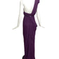 J MENDEL- Purple Beaded Chiffon Gown, Size-14