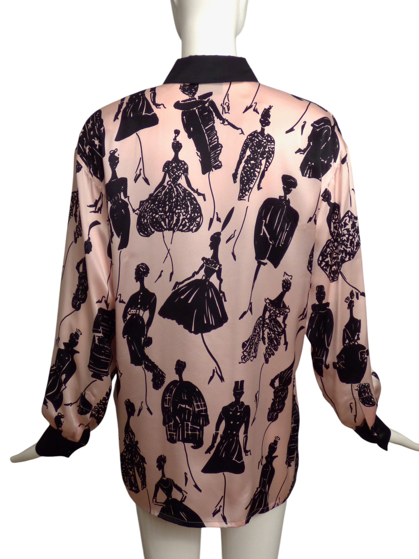 ESCADA- 1992 Silk Print Blouse, Size 6