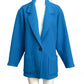 SHAMASK- 1990s Blue Wool Fleece Coat, Size 10