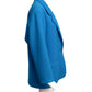 SHAMASK- 1990s Blue Wool Fleece Coat, Size 10