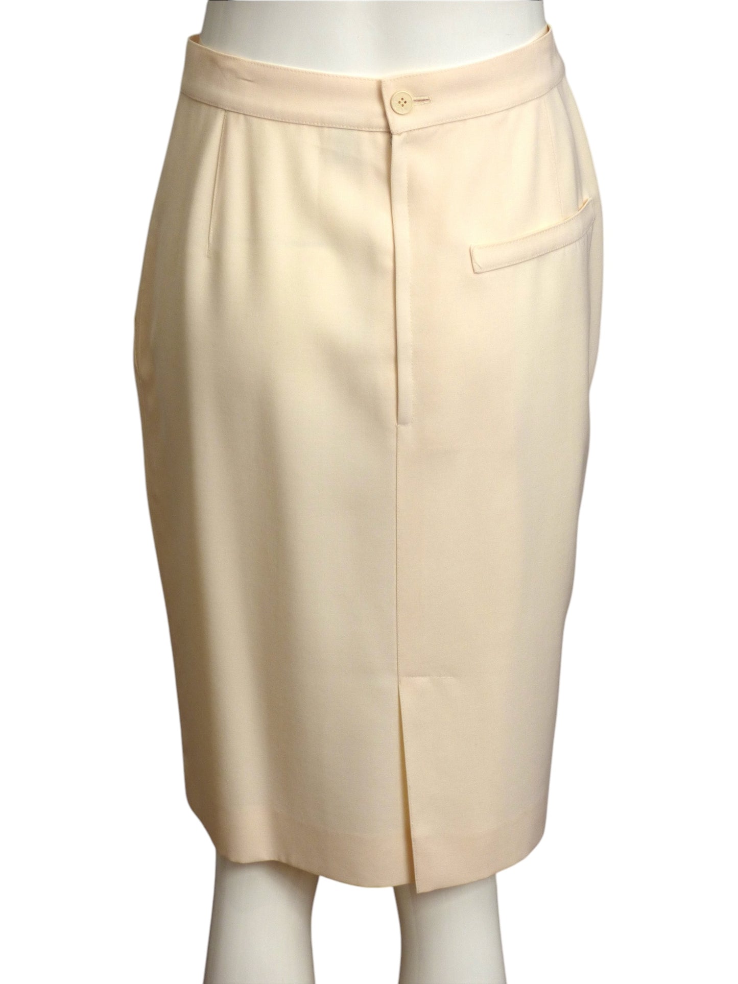 KRIZIA- 1980s Ivory Wool Skirt Suit, Size 8