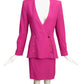 CLAUDE MONTANA- 1980s Pink Wool Skirt Suit, Size 8