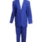 MAX MARA- 1980s Blue Linen Pant Suit, Size 10