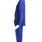 MAX MARA- 1980s Blue Linen Pant Suit, Size 10