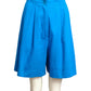 LOUIS FERAUD- 1990s Blue Pleated Cotton Shorts, Size 8