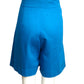 LOUIS FERAUD- 1990s Blue Pleated Cotton Shorts, Size 8