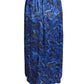 YOHJI YAMAMOTO- 1990s Blue Rayon Print Skirt, Size 8