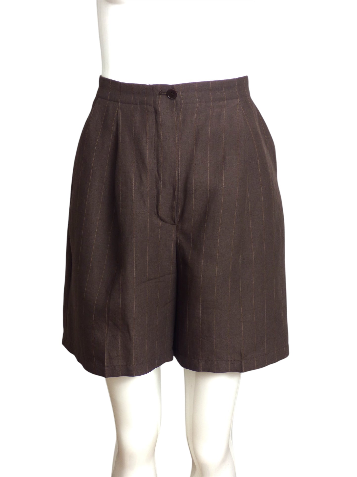 GIORGIO ARMANI- 1990s Linen Pinstripe Shorts Suit, Size 8