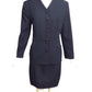 GIANNI VERSACE- 1980s Navy Wool Skirt Suit, Size 8