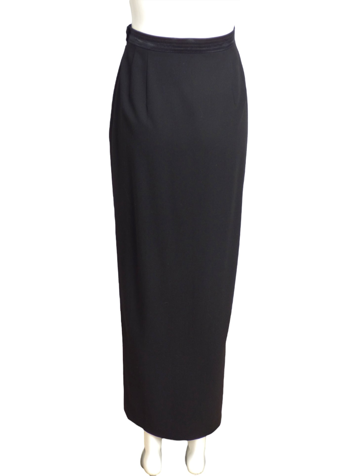 ESCADA- 1990s Black Crepe Evening Skirt, Size 6