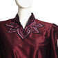 JEAN-LOUIS SCHERRER- 1980s Burgundy Sequin Taffeta Gown, Size 8