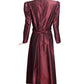 JEAN-LOUIS SCHERRER- 1980s Burgundy Sequin Taffeta Gown, Size 8