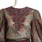 1970s 2pc Metallic Paisley Ensemble, Size 6