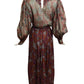 1970s 2pc Metallic Paisley Ensemble, Size 6