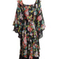 JEAN VARON- 1974 Tiered Floral Chiffon Dress, Size 8