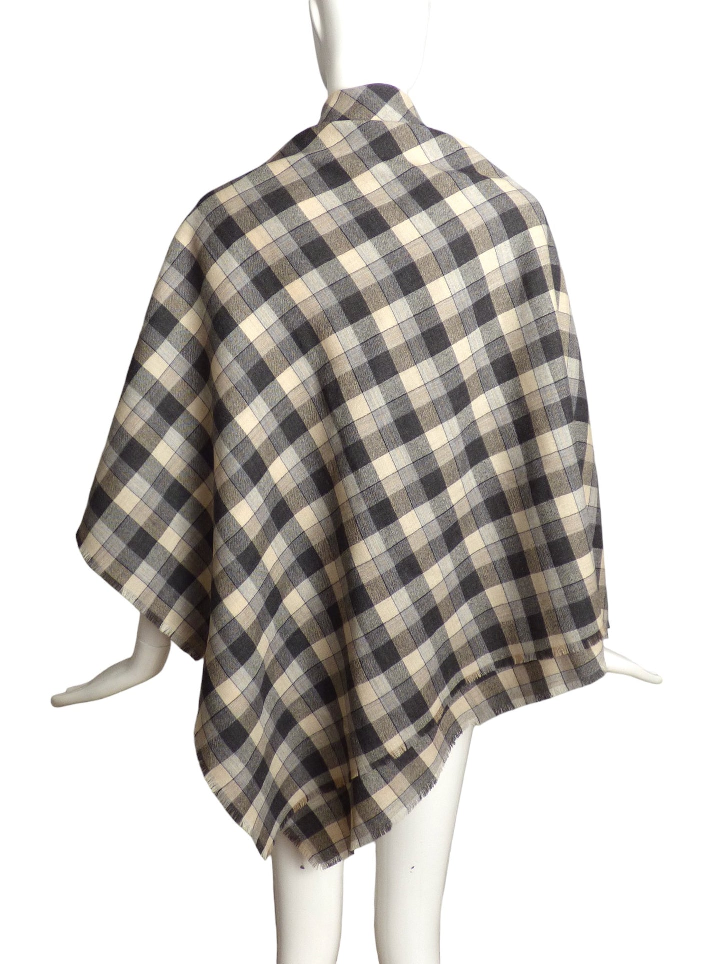 GEOFFREY BEENE- 1970s Wool Plaid Scarf