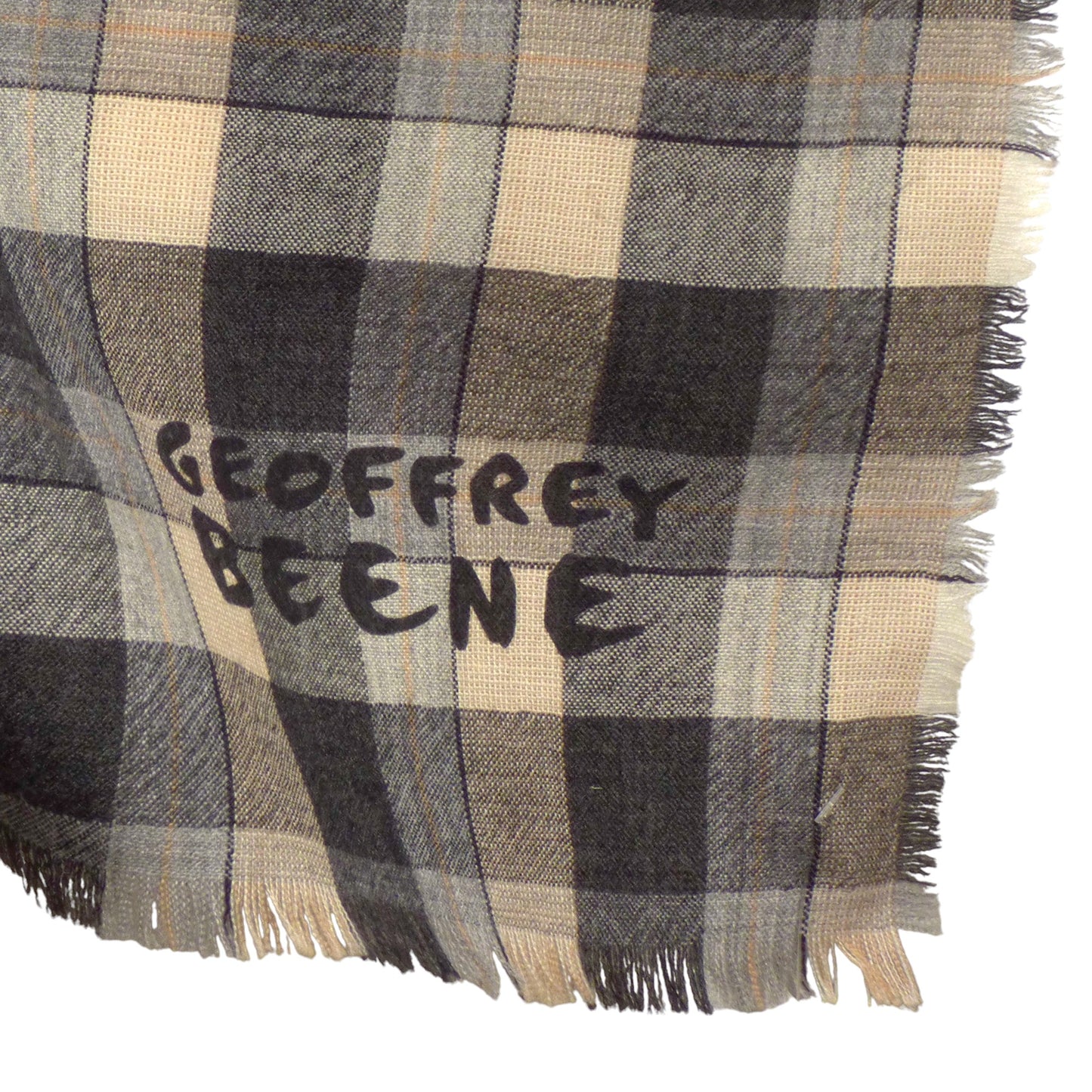 GEOFFREY BEENE- 1970s Wool Plaid Scarf