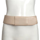 DONNA KARAN- 1990s Ivory Pressed Leather Waist Belt, Size Med