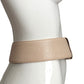 DONNA KARAN- 1990s Ivory Pressed Leather Waist Belt, Size Med