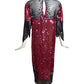 JUDITH ANN- 1980s Bead & Sequin Cocktail Dress, Size 6