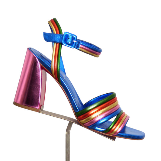 CHRISTIAN LOUBOUTIN's- Multicolor Manola 85 Sandal, Size 39