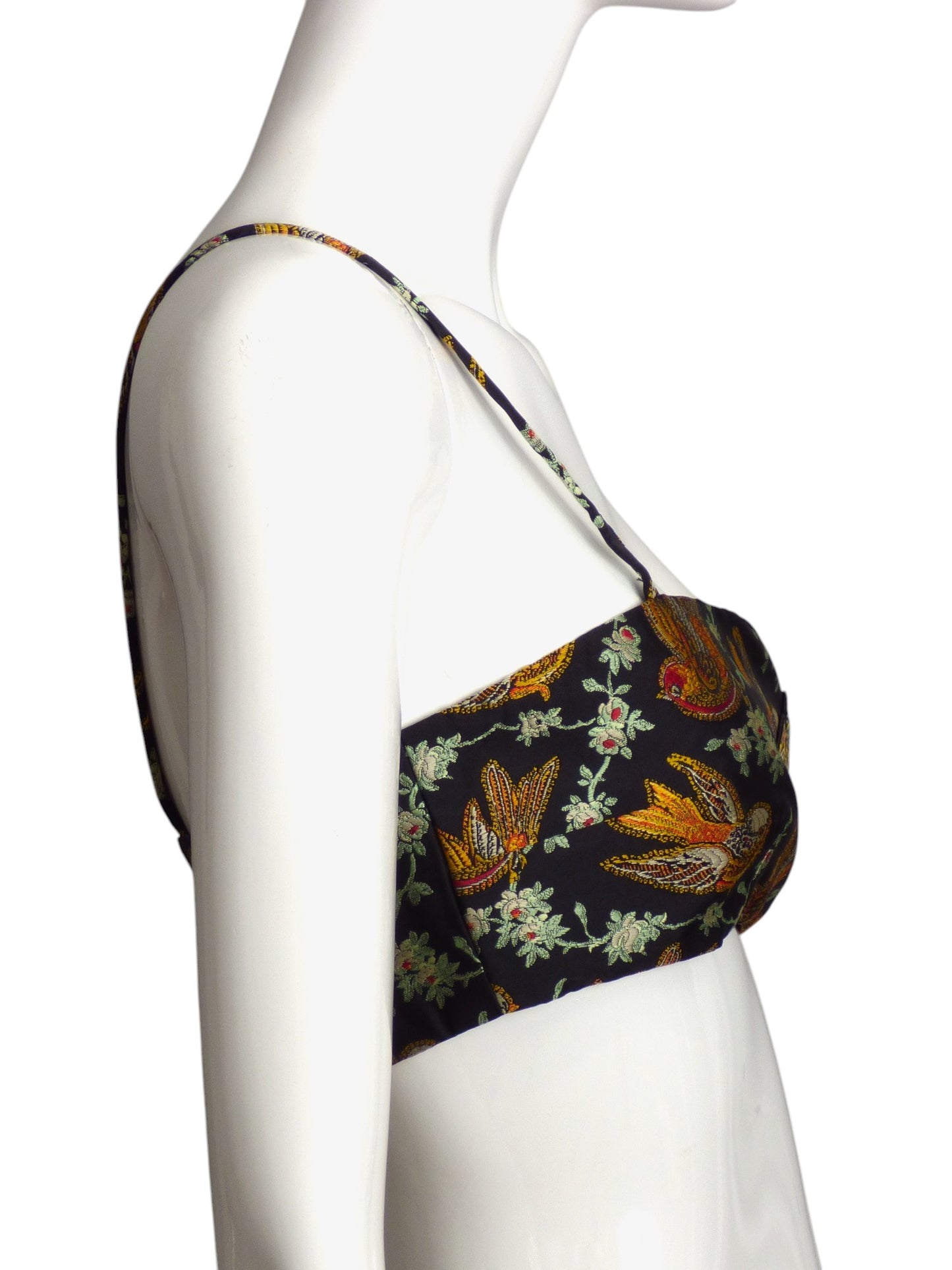 ETRO- 2023 Floral Brocade Bandeau Top, Size 8