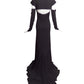 MARC BOUWER- 2007 Black Jeweled Jersey Knit Gown, Size 8