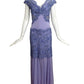 1990s Lilac Beaded Lace Gown, Size 8